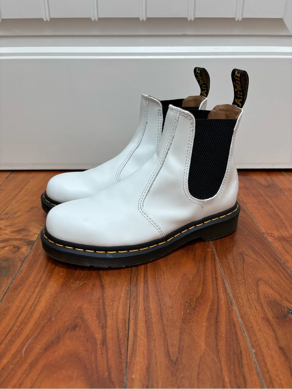 Dr. Martens 2976 Chelsea Boot in White Smooth 6